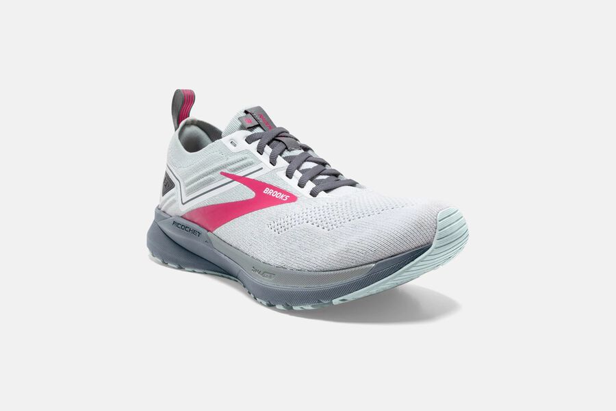 Brooks Ricochet 3 Road Löparskor Dam - Vita/Rosa - 6428-NCDBA